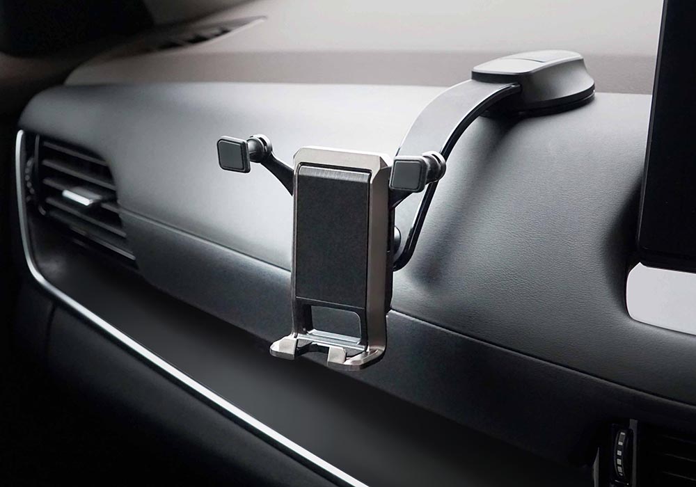 自重式スマホホルダー ローアングル吸盤取り付け - 画像 (2)