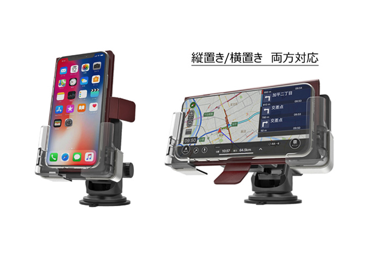 手帳対応スマホホルダー2 吸盤取り付け - 画像 (4)