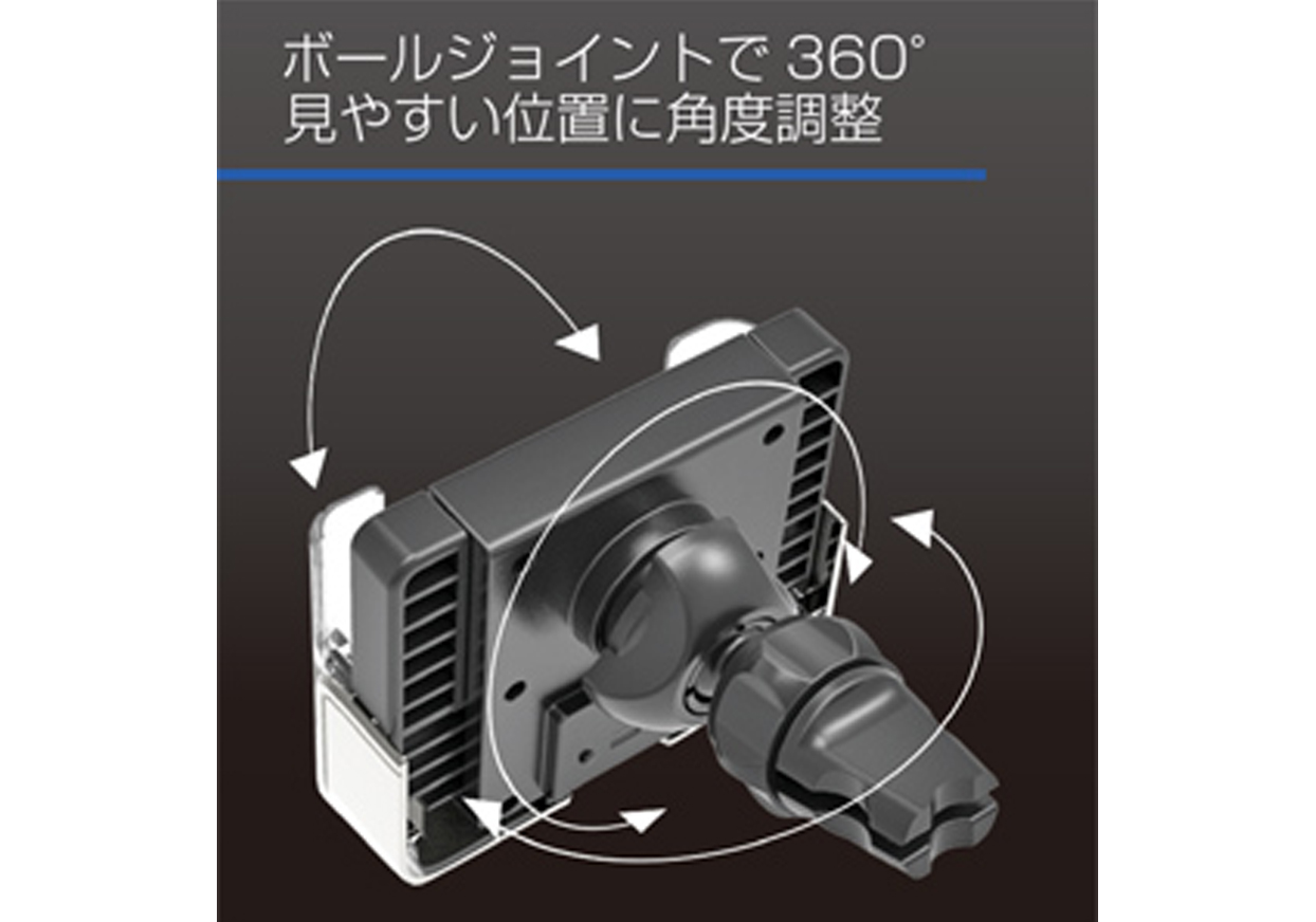 手帳対応スマホホルダー2 エアコン取り付け - 画像 (3)