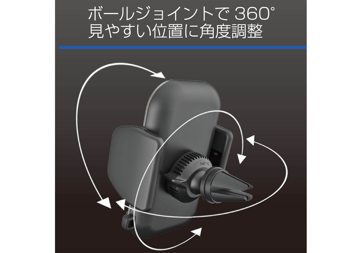 手帳対応スマホホルダー3 エアコン取り付け - 画像 (3)