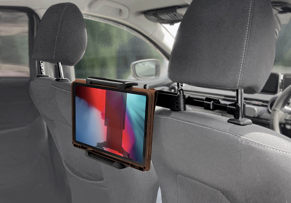 手帳型ケース対応 タブレットホルダー ヘッドレスト取り付け - 画像 (2)