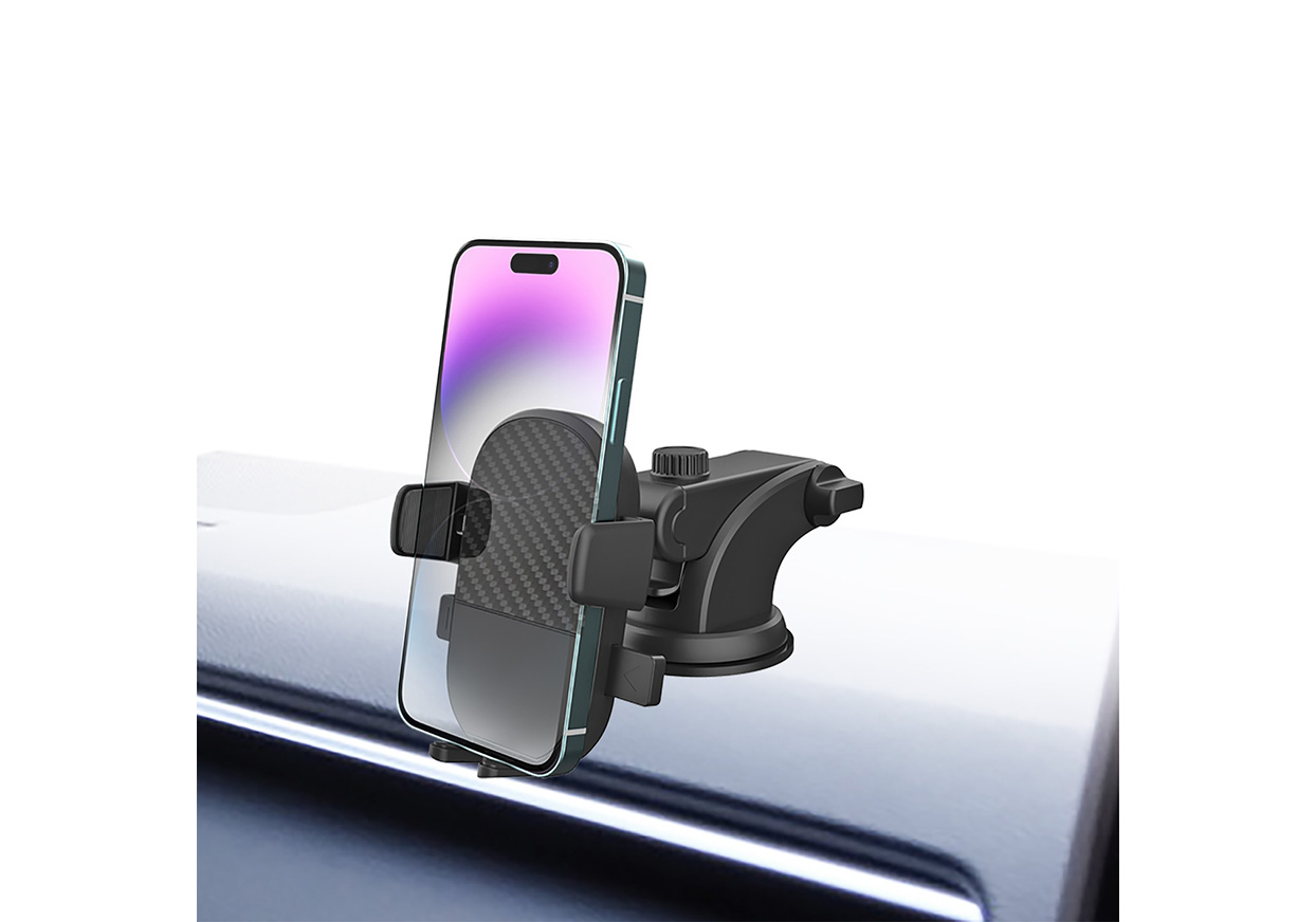 ワンタッチスマホホルダー 吸盤取り付け - 画像 (2)