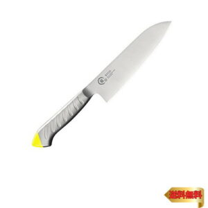 下村工業 日本製 [ 龍治 ステンカラー ] 三徳 170mm イエロー モリブデン・バナジウム鋼 食洗器対応 HACCP対応 RYS-11Y
