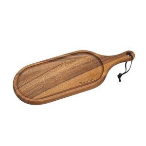 D&S ディーアンドエス サービングトレイ カッティングボード 40×15cm ミニ リバーシブル 一人用トレイ 天然木 朝食用トレイ 木製 まな板にもなるトレイ アウトドア ランチトレイ まな板 DS.181