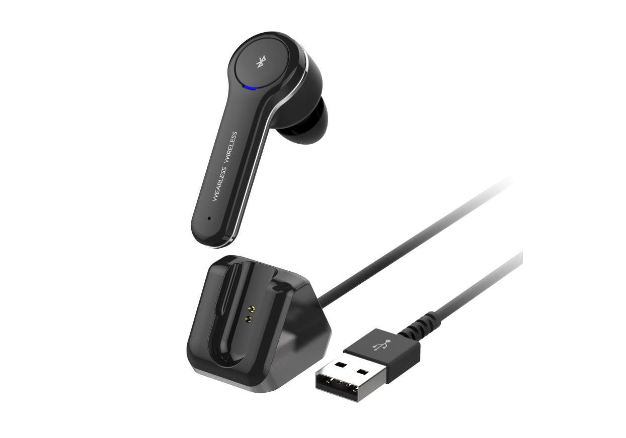 防水Bluetoothイヤホンマイク 充電クレードル付