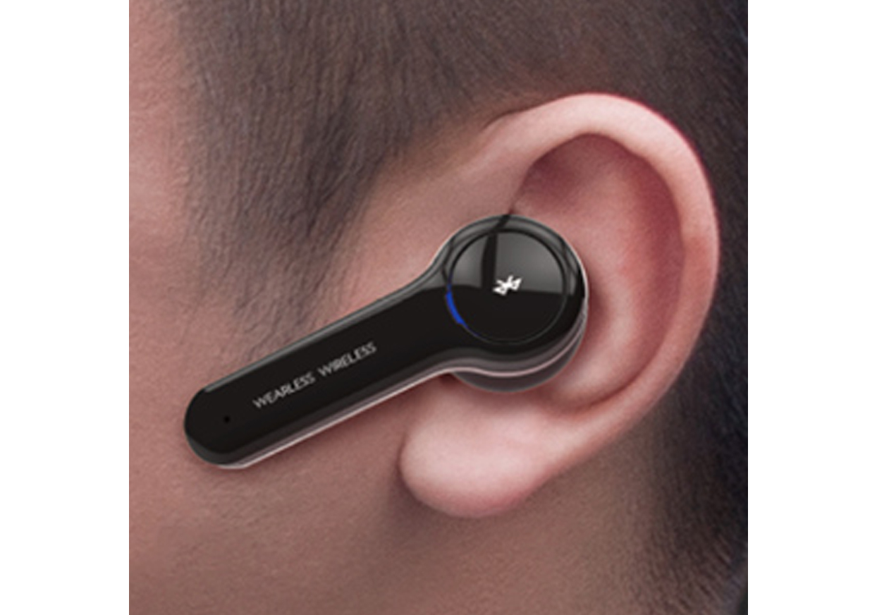 防水Bluetoothイヤホンマイク 充電クレードル付 - 画像 (2)