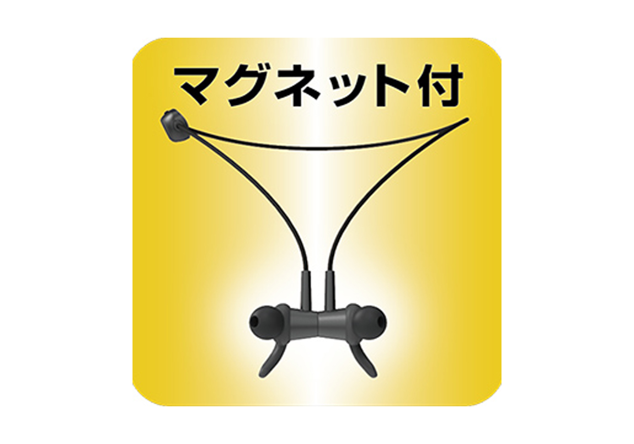 防水 ワイヤレス ステレオイヤホン マイク BK - 画像 (4)