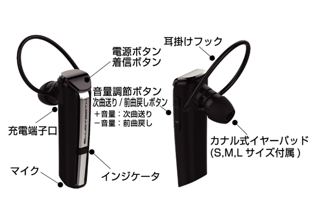 1日連続通話できるBluetoothイヤホンマイク - 画像 (3)