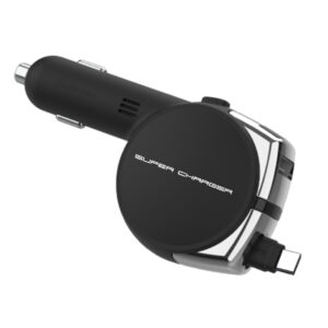 DC充電器 リール インジケーター 5.4A Type-C BK