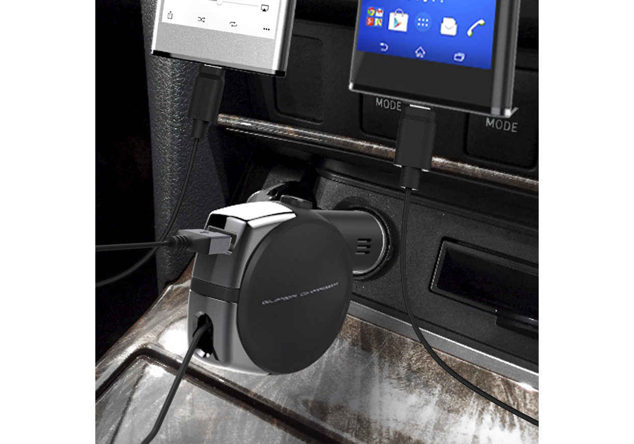 DC充電器 リール インジケーター 5.4A Type-C BK - 画像 (2)