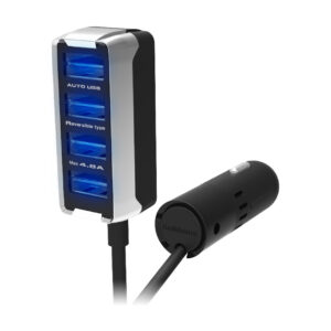DC-4.8A-リバーシブルUSB 4ポート 自動判定 セパレート