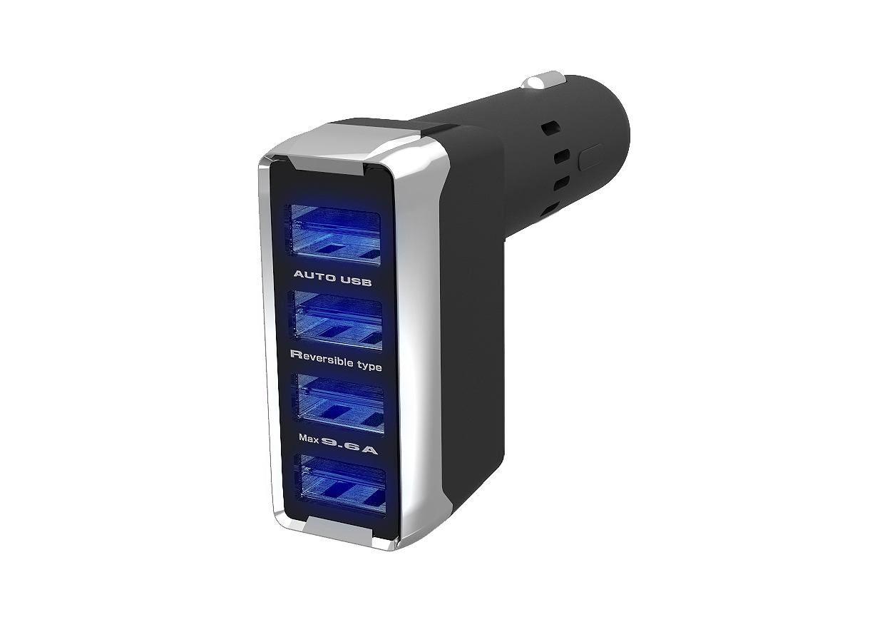 DC-9.6A-リバーシブルUSB 4ポート 自動判定 - 画像 (5)