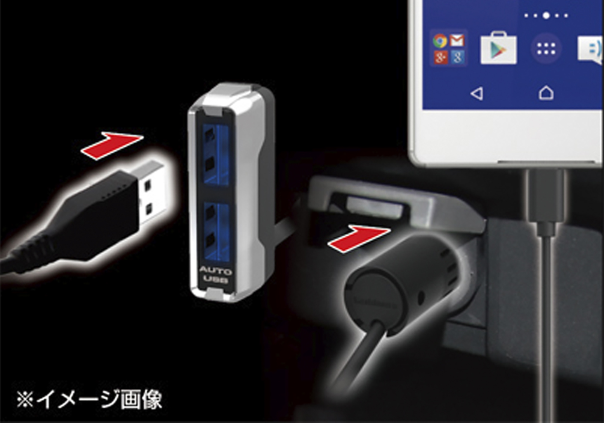 DC-4.8A-リバーシブルUSB 2ポート 自動判定 セパレート スリム - 画像 (2)