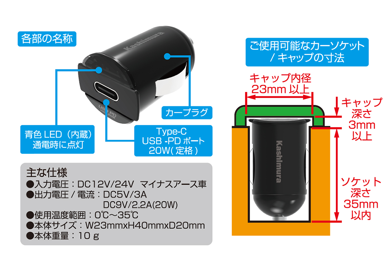 DC-PD-20W Type-C 1ポート - 画像 (3)