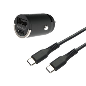 DC-PD20W USB 2ポート QC3 自動判定 コンパクト C-Cケーブル付