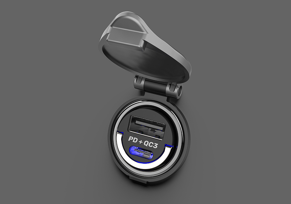 DC-PD20W USB 2ポート QC3 自動判定 コンパクト C-Cケーブル付 - 画像 (2)