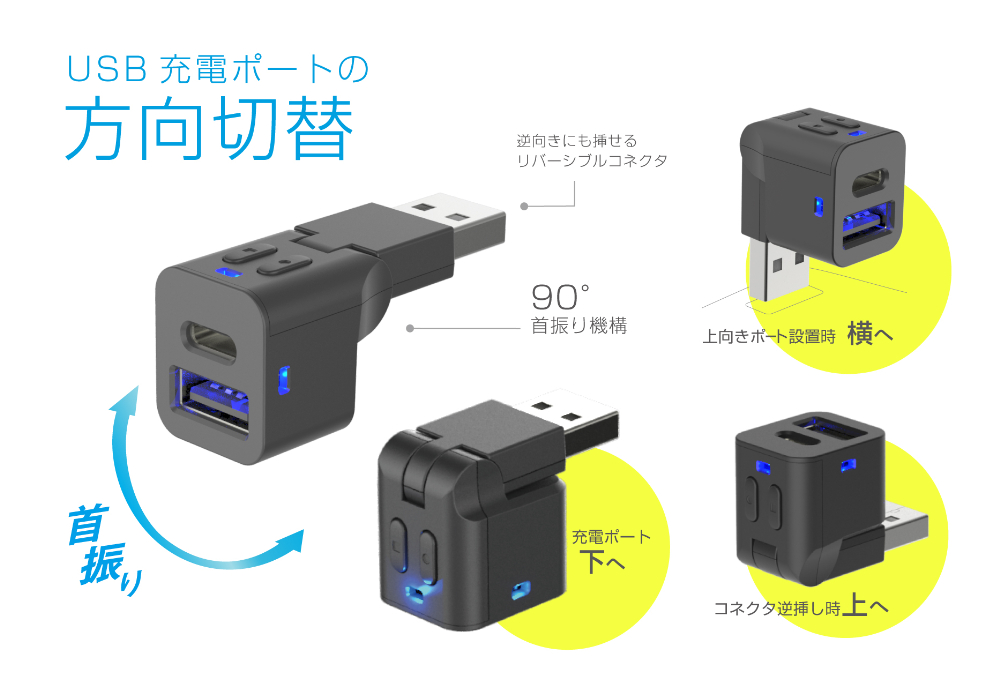 USB増設 首振り式 A-1 C-1 - 画像 (7)