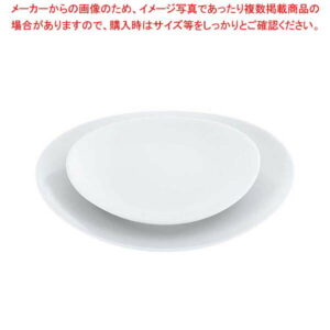 磁器 中華・洋食兼用食器 白楕円深皿 22cm