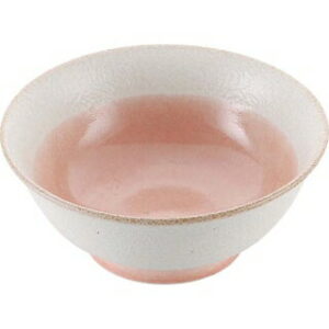 【まとめ買い10個セット品】 磁器 中華食器 釉彩ピンク 高台丼 6.5寸【ECJ】