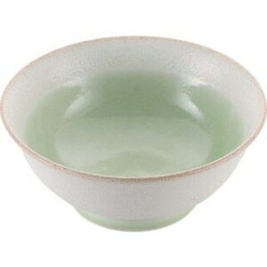 【まとめ買い10個セット品】 磁器 中華食器 釉彩若草 高台丼 6.5寸【ECJ】