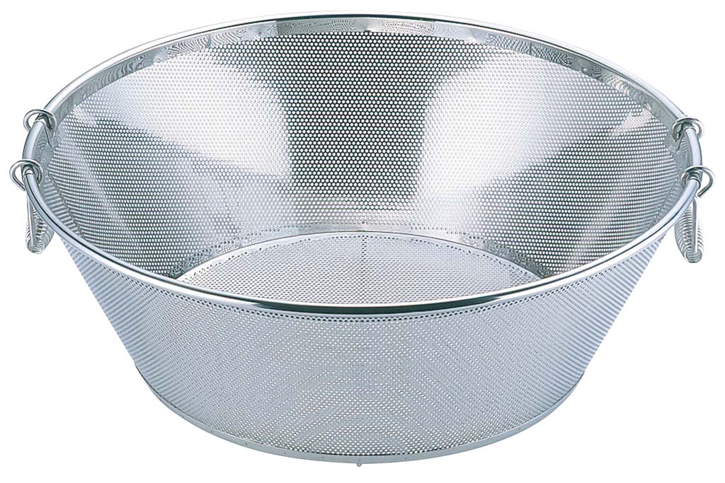 UK 18-8 パンチング 平底 揚ザル 51cm 業務用 7300900