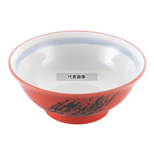 江部松商事 磁器 中華食器 赤釉筆流し 高台丼 6.8寸 (φ212) 1380ml φ212×H87 和/洋/中 食器 No.8179740