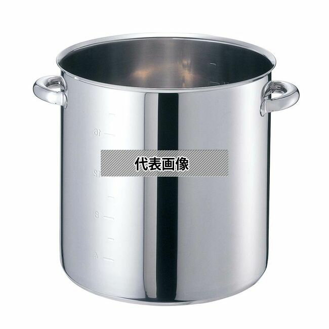 EBM(江部松) モリブデンジII 寸胴鍋(目盛付)24cm 蓋無 OD255×BD210 寸胴鍋 IH・ガス兼用鍋 No.8688200