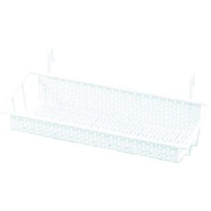 【即納在庫品】「直送」8741200 メッシュパネル用パーツ メッシュカゴ小 白 4977720156774 ネット用棚 メッシュ棚 メッシュパネル用