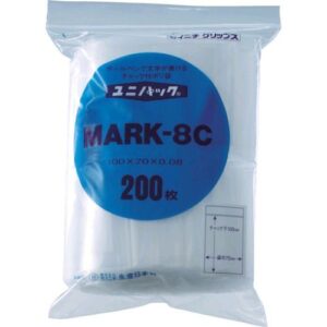 【即納在庫品】「直送」セイニチ MARK8F チャック付ポリ袋 ユニパック MARK?8F 透明 縦170×横120×厚さ0．08mm 100枚入