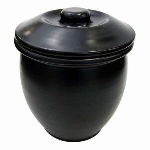 1号蓋付丸型瓶 黒マット M1-2(代引不可)
