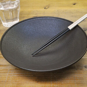 フィノ クリスタルブラック 20cm 浅ボウル 中鉢 黒い食器 KOYO JAPAN 日本製 洋食器