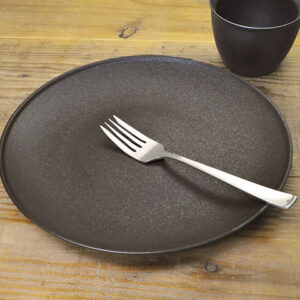 フィノ クリスタルブラック 24cm プレート 中皿 黒い食器 KOYO JAPAN 日本製 洋食器