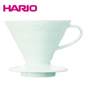 【有田焼】 HARIO ハリオ コーヒー ドリッパー 1?2杯用 V60透過 セラミック ドリッパー 01 ホワイト 白磁 おしゃれ 可愛い 北欧風 ギフト VDCR-01-W【食器洗浄機対応】