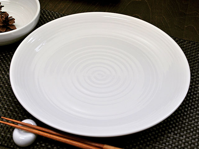 えでぃー 丸皿 27cm ディナー皿 大皿 プレート 和モダン 白い食器 業務用 KOYO
