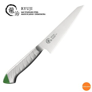 龍治　ステンカラー　骨スキ　15cm　グリーン　ALY-90[関連：下村工業 RYUJI 日本製 業務用 HACCP対応 色分け カラフル 精肉 鮮魚 ガラスキ オールステンレス]