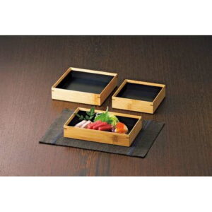 竹・料理箱 正角4寸(内黒)/業務用/新品/小物送料対象商品