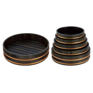 天然木盛込桶 黒彩色(目皿付) 尺3/業務用/新品/小物送料対象商品