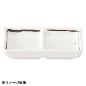 花伝 粉引ライン スタック2連皿 51022002