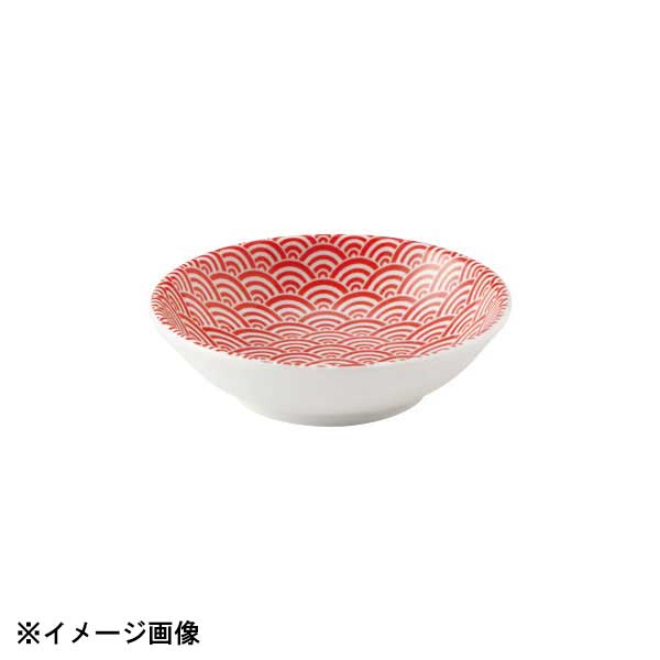 花伝 青海波 赤 9.5cm浅ボウル 52244016