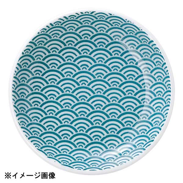 花伝 青海波 緑 13cm丸皿 52274009
