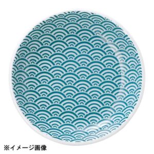 花伝 青海波 緑 10cm丸皿 52274010