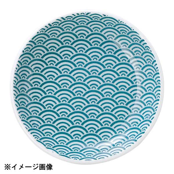 花伝 青海波 緑 10cm丸皿 52274010