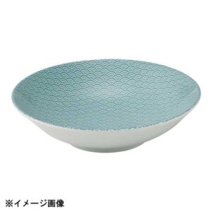 花伝 青海波 緑 23cm浅ボウル 52274011