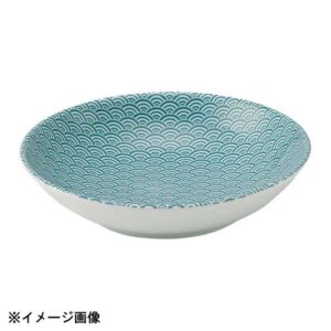 花伝 青海波 緑 17.5cm浅ボウル 52274014