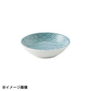 花伝 青海波 緑 9.5cm浅ボウル 52274016
