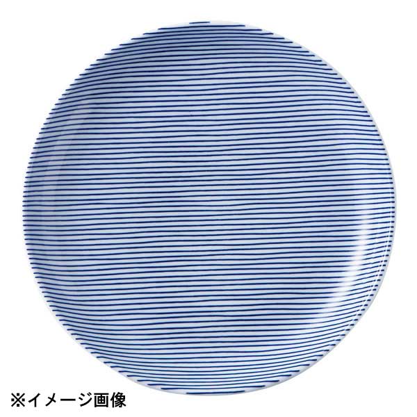 花伝 細縞 青 23cm丸皿 52281004
