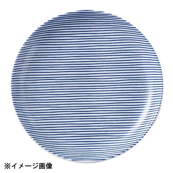 花伝 細縞 青 19cm丸皿 52281006