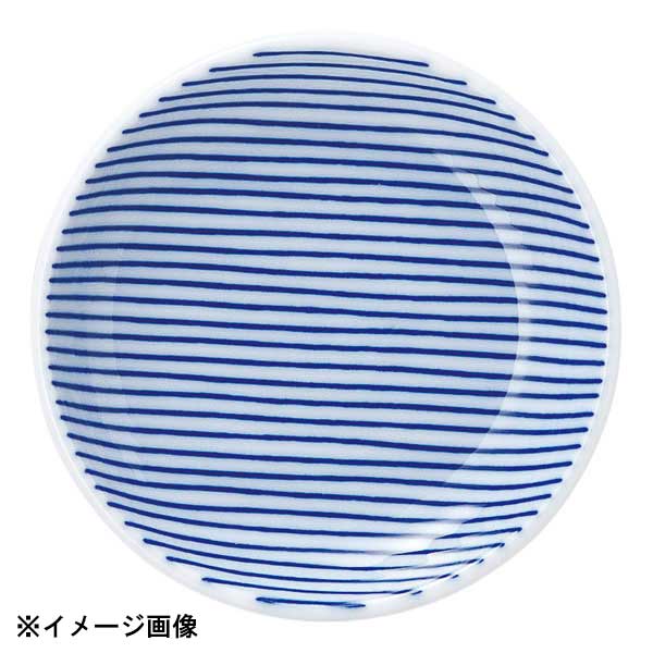 花伝 細縞 青 10cm丸皿 52281010