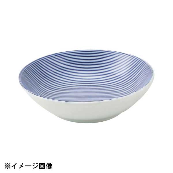 花伝 細縞 青 13.5cm浅ボウル 52281015