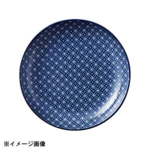 花伝 古青藍 藍七宝 13cm丸皿 52281109